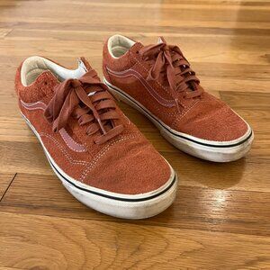 Vans Old Skool Hairy Suede Hot Sauce / Snow White Skating Shoe - M9.5 / W11